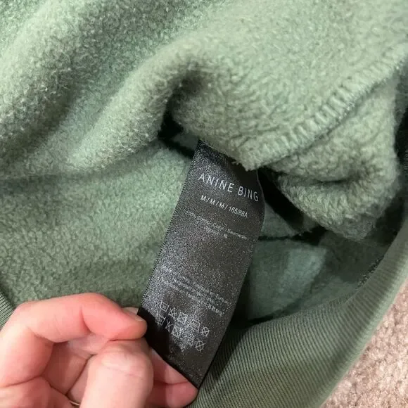 Anine Bing Sport Green Tyler Oversized Sweatshirt in Artichoke - Picture 5 of 7